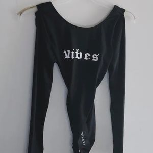 Sexy Vibes Graphic Backless Body Suit
